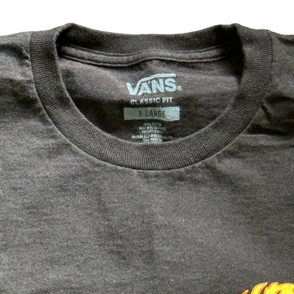 Vans Black Shirt with Orange and Blue Graphic - Picture 5 of 7